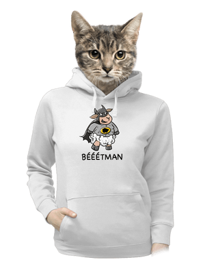 Bééétman dámska mikina klokanka White