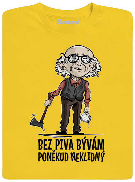 Neklidný bez piva pánske tričko Gold