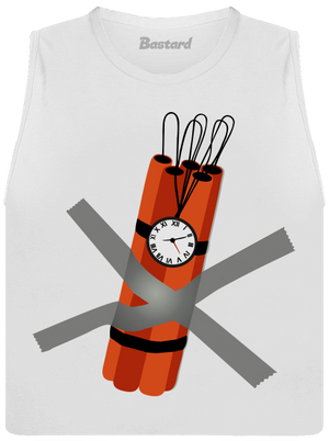 Dynamit dámske tielko voľné White