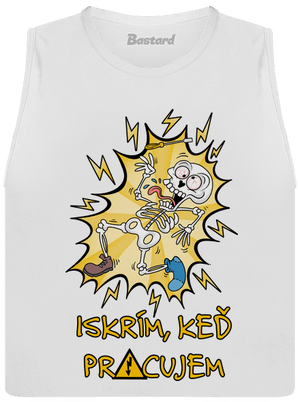 Iskrím dámske tielko voľné White