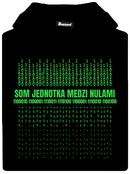 Jednotka medzi nulami detská mikina klokanka Black