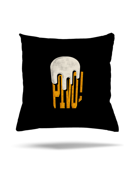 Nápis Pivo vankúš Black