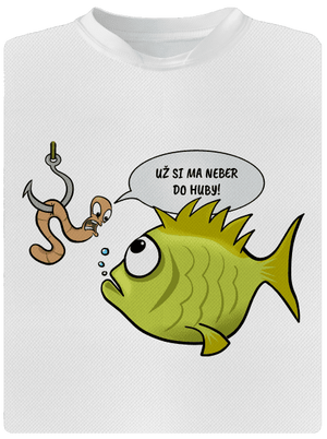 Ryba a dážďovka detské športové tričko White