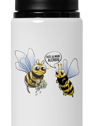 Alergická včielka flaša na vodu White