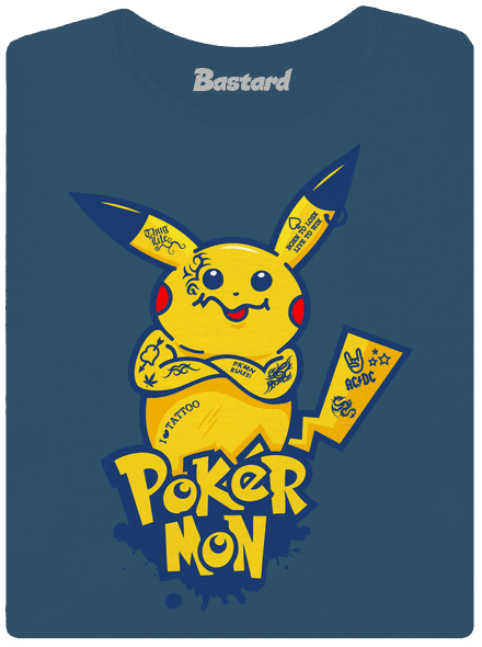 Pokérmon dámske tričko prémium Petrol Blue