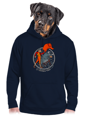 Cyklistický horoskop: Býk pánska mikina klokanka Navy