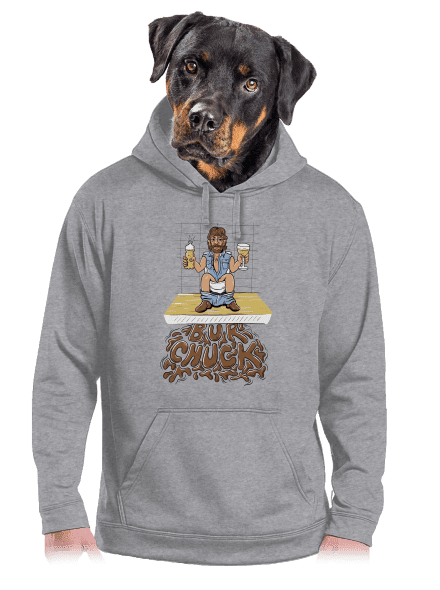 BurChuck pánska mikina klokanka Light Melange