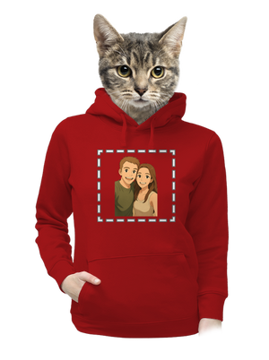 Ghibli efekt z vlastnej fotky dámska mikina klokanka Red Mal