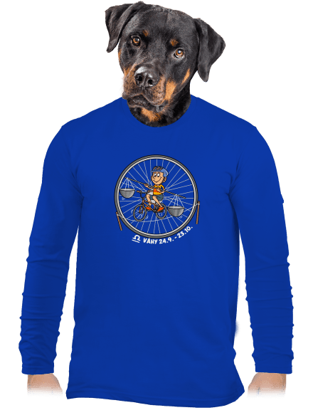 Cyklistický horoskop: Váhy pánske dlhý rukáv Royal Blue