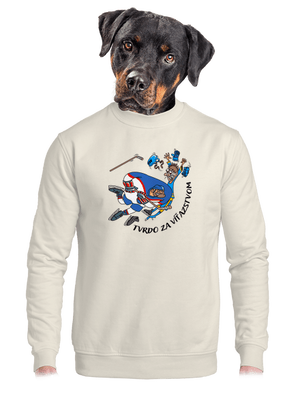 Tvrdo za víťazstvom unisex mikina bez kapucne Off White