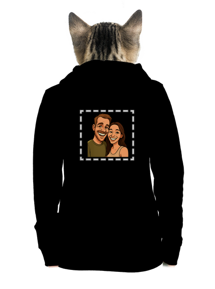 Karikatúra z vlastnej fotky dámska mikina na zips Black