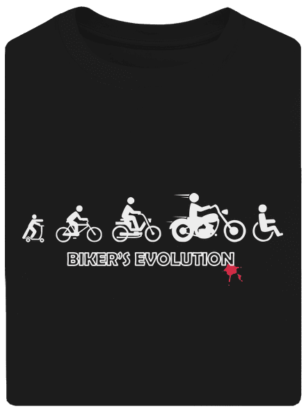 Biker’s Evolution unisex tričko oversized Black