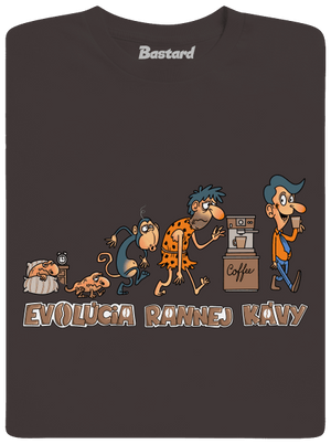 Evolúcia rannej kávy pánske dlhý rukáv Bear Brown
