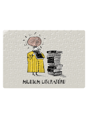 Milujem literatúru puzzle White