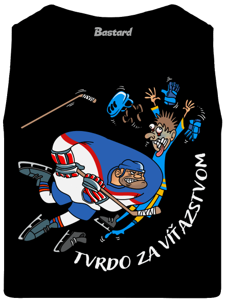 Tvrdo za víťazstvom pánske tielko Black