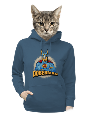 Doberman dámska mikina klokanka Denim