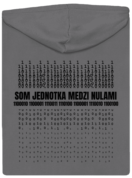 Jednotka medzi nulami dámska mikina na zips Steel Gray