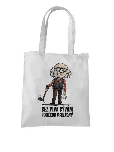 Neklidný bez piva taška White