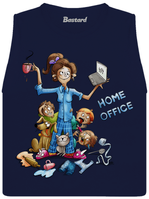 Mamičky home office dámske tielko voľné Navy