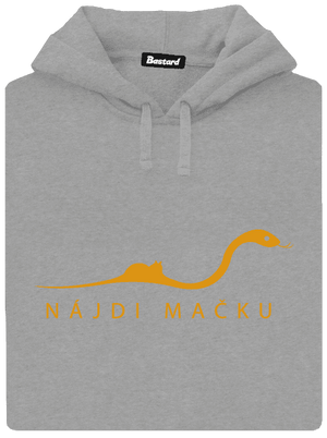 Nájdi mačku pánska mikina klokanka Light Melange