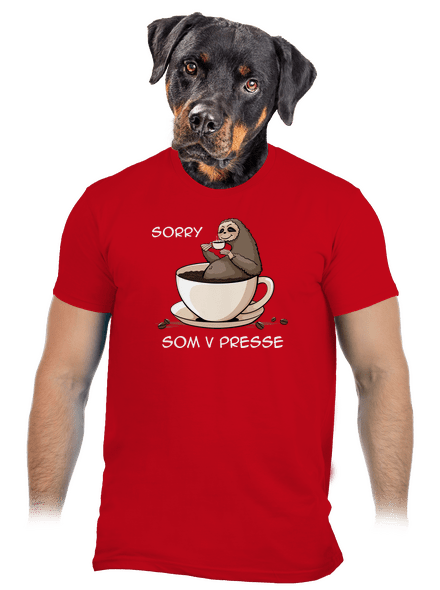 V presse pánske tričko Red