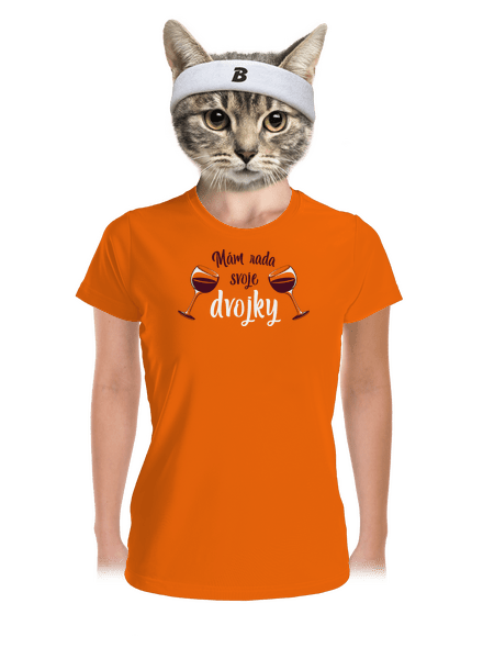 Dvojky dámske športové tričko Neon Orange
