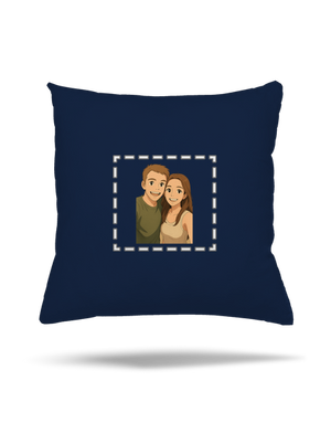 Ghibli efekt z vlastnej fotky vankúš Dark Navy
