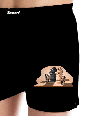 Šachová rodina pánske trenky Black