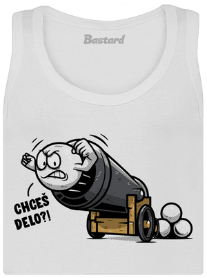 Chceš delo? dámske tielko klasické White