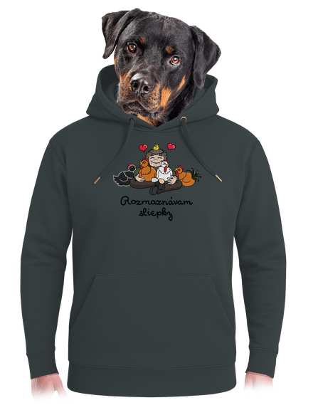 Rozmaznávam sliepky unisex mikina premium Charcoal