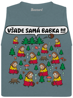 Všade samá babka dámske tielko voľné Heather Deep Teal