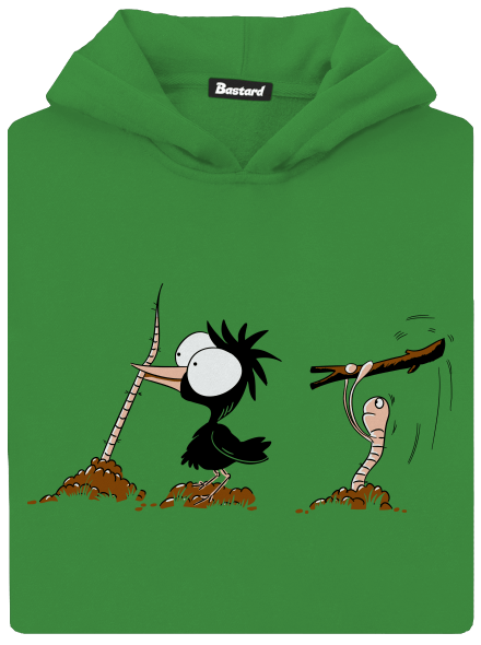 Nesprávny koniec detská mikina klokanka Kelly Green AWD