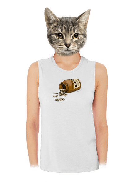 Music Pills dámske tielko voľné White