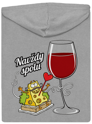 Navždy spolu pánska mikina na zips Light Melange