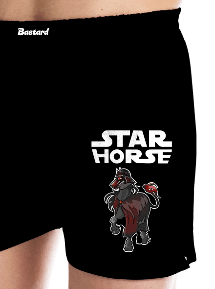 Star horse pánske trenky Black