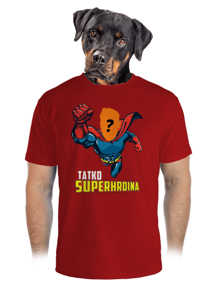 Tatko superhrdina pánske športové tričko Red Mal