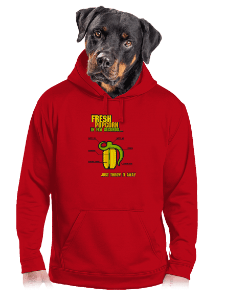 Popcorn grenade pánska mikina klokanka Red