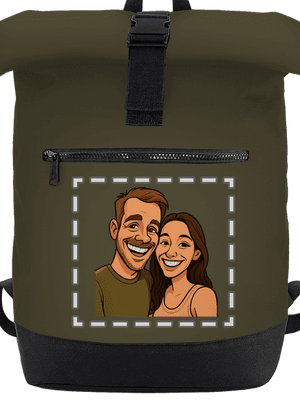 Karikatúra z vlastnej fotky batoh Military Green