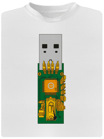 USB city pánske športové tričko White