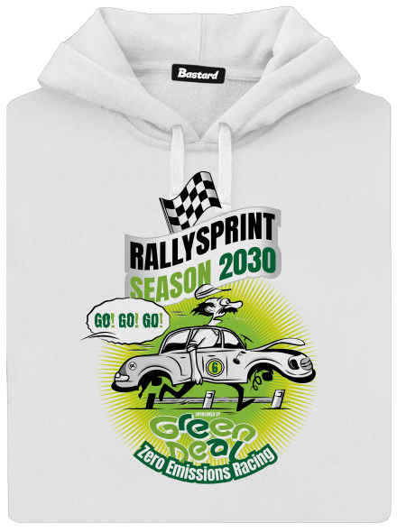 Rallysprint 2030 dámska mikina klokanka White