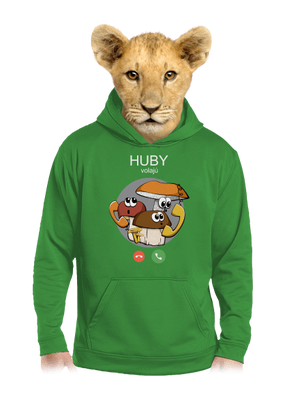 Huby volajú detská mikina klokanka Kelly Green AWD