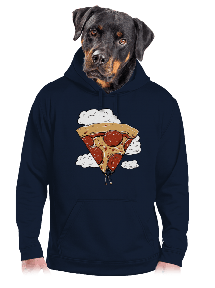 Pizzašutista pánska mikina klokanka Navy