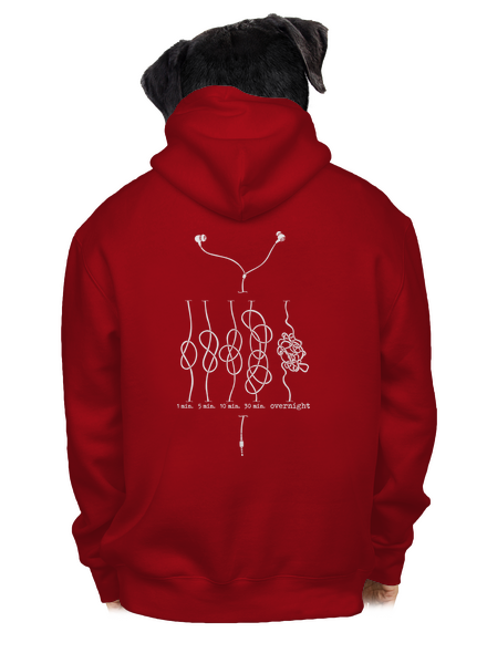 Škola uzlovania pánska mikina na zips Red