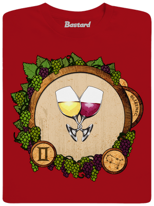 Vínny horoskop: Blíženec pánske dlhý rukáv Red