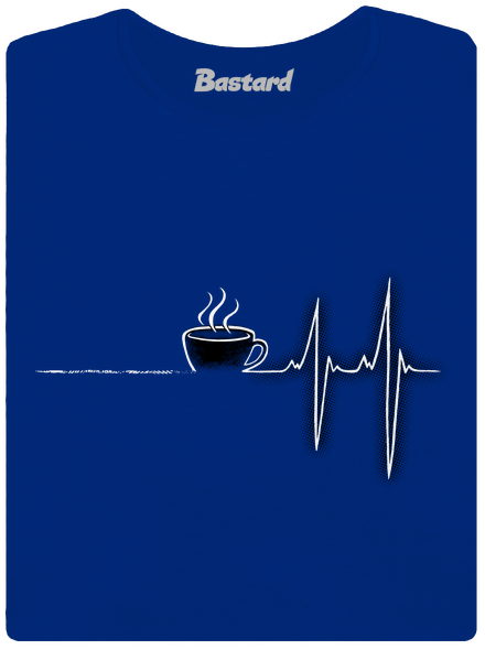 Coffee help dámske tričko s lemom Royal Blue Mal
