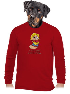 Captain Larvel pánske dlhý rukáv Red