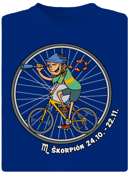 Cyklistický horoskop: Škorpión pánske športové tričko Royal Blue Mal