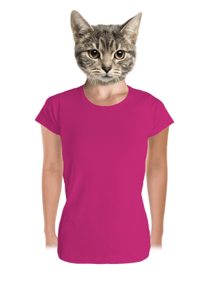 Bez potlače dámske tričko prémium Magenta