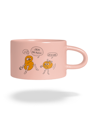 Opité zemiaky hrnček makronka Pink Macaron