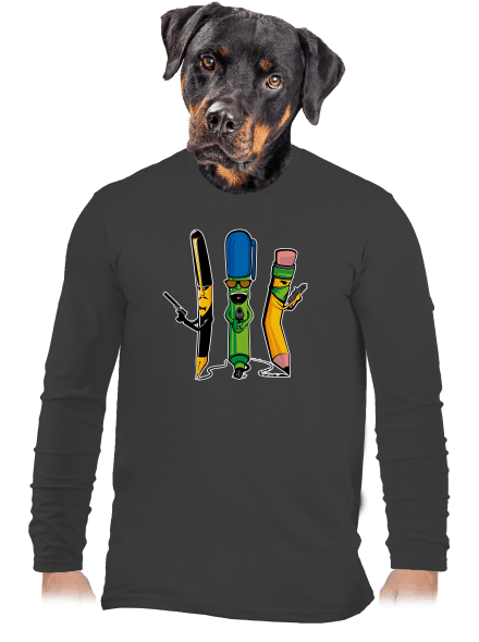 Písací gang pánske dlhý rukáv Dark Grey